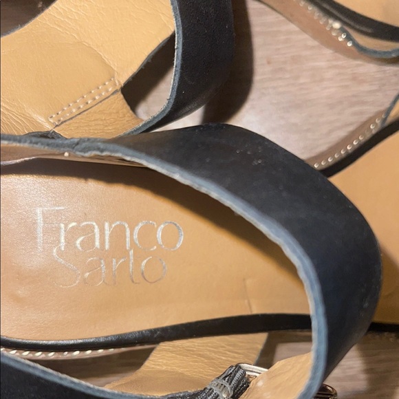 Franco Sarto 100% Leather Black Women's Sandals - Picture 4 of 11